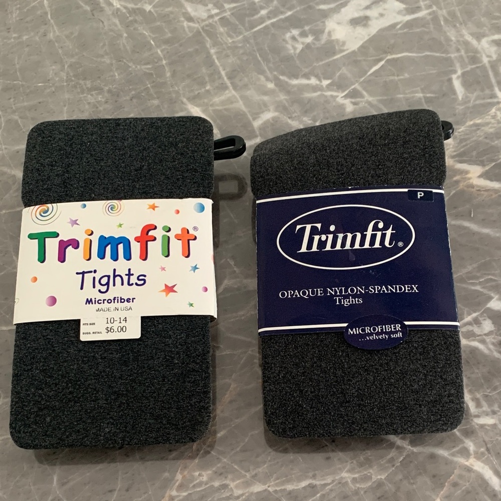 NWOT Set of 2 Trimfit Grey Tights